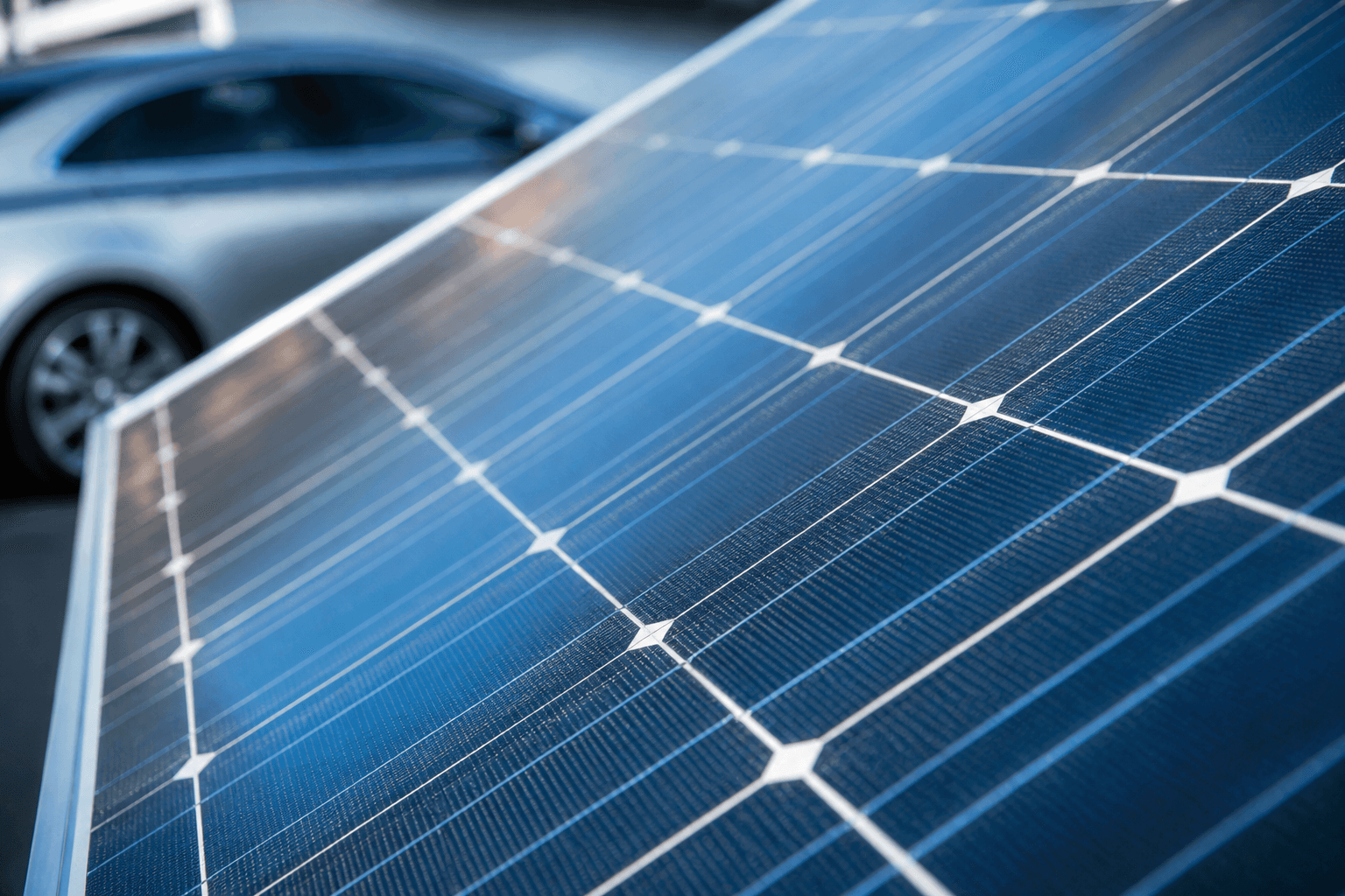 solar panel surface with cool metallic blue reflections — Silver Investment Guide for Beginners in India
